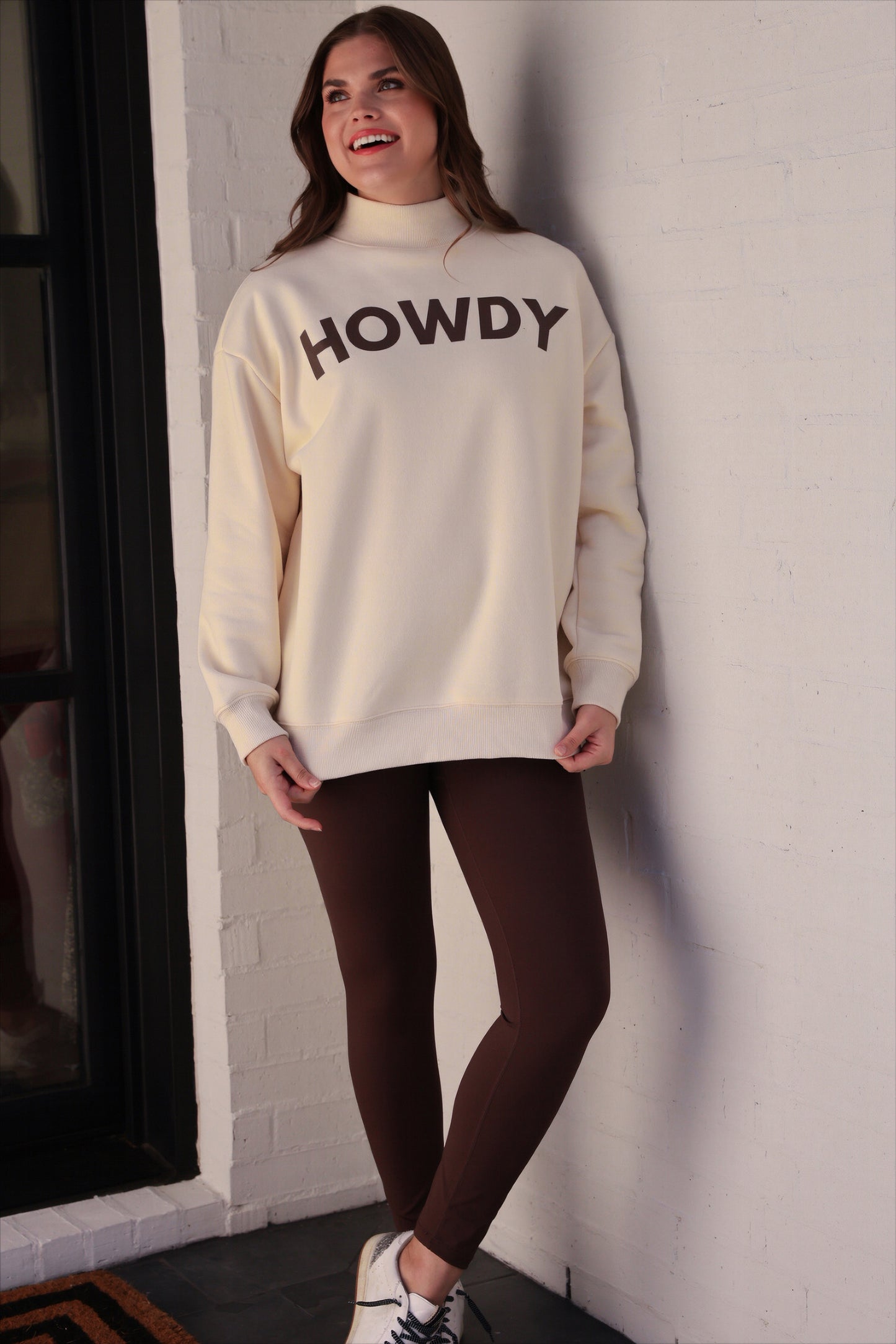 PREORDER- Howdy Mock Neck Pullover