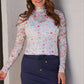 Kylie Lace Top- Spring Happy Blooms