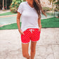 PREORDER- Red Polka Dot Everyday Shorts