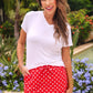 PREORDER- Red Polka Dot Skort