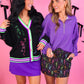 PREORDER- Levi Ribbed Quarter Zip Pullover- Purple