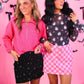 PREORDER- Levi Ribbed Quarter Zip Pullover- Neon Pink