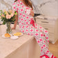 PREORDER- Pretty Lattice Bow Ruffle Pajama Set