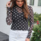 Keigan Mesh Top- After Dark Polka Dot