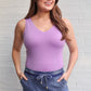 Haven V-Neck Bodysuit- Lavender