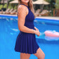 PREORDER- Chasing Sunshine Skirted Swimsuit- Navy