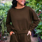 PREORDER- Luna Luxe Pullover Set- Chocolate