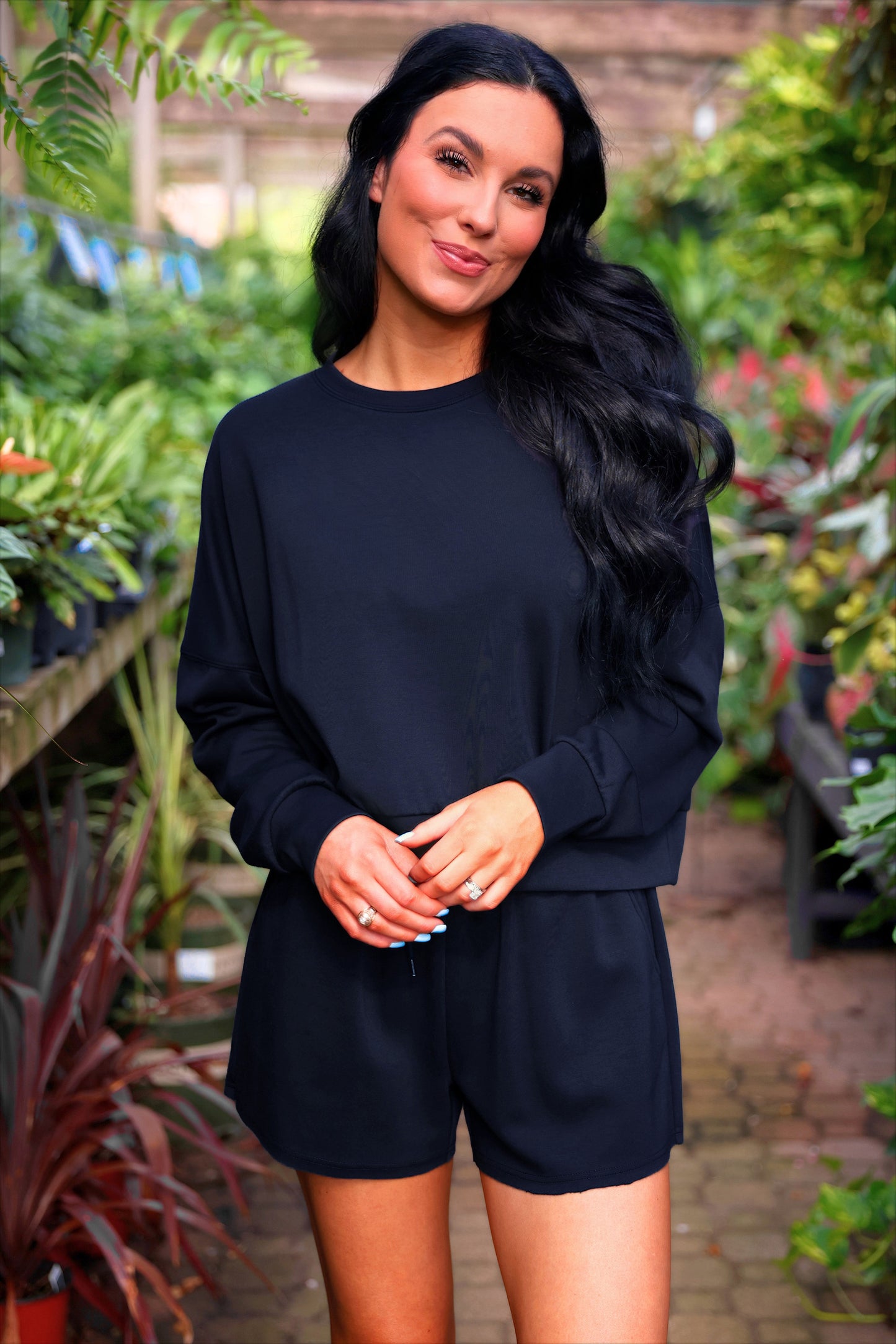 PREORDER- Luna Luxe Pullover Set- Navy