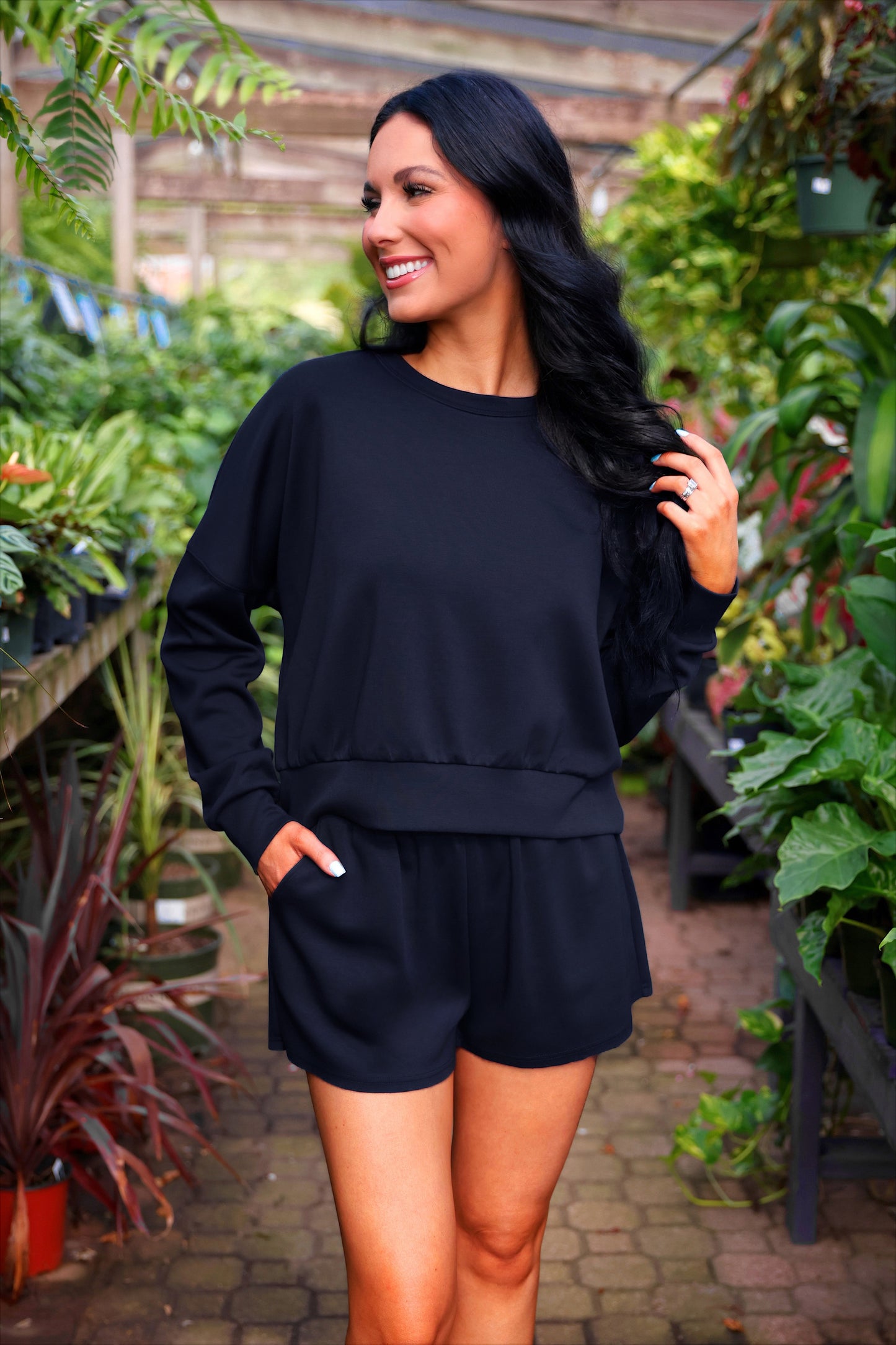 PREORDER- Luna Luxe Pullover Set- Navy