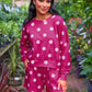 PREORDER- Luna Luxe Pullover Set- Pink Polka Dot