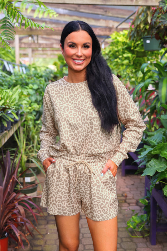 PREORDER- Luna Luxe Pullover Set- Bella Leopard