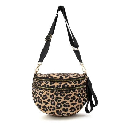 Running Errands Bum Bag, Brown Leopard