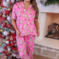 **2ND CUT** Bow Christmas Treat Ruffle Pajama Set