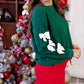PREORDER- Tied With Cheer Bow Sleeves Pullover