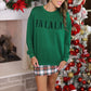 PREORDER- Fa La La Velvet Patch Luxe Pullover