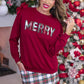 PREORDER- Merry Plaid Patch Luxe Pullover