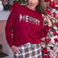 **2ND CUT**Merry Plaid Patch Luxe Pullover