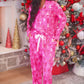 PREORDER- Pretty Pink Christmas Ruffle Pajama Set