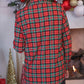 PREORDER- Nina Button Up Tunic- Christmas Plaid