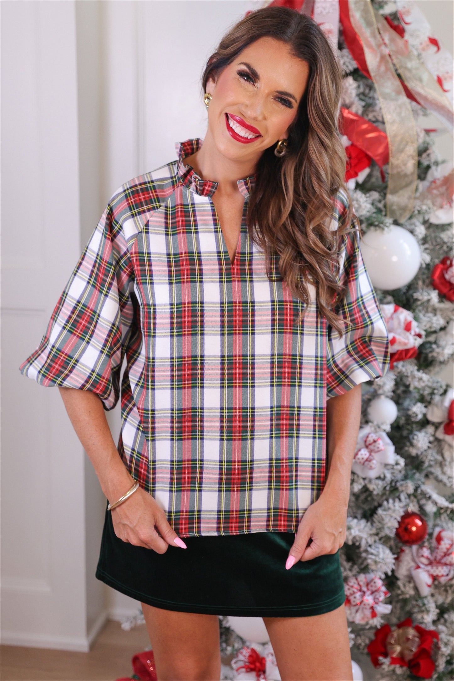 PREORDER- Donna Top- Plaid