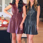 PREORDER- Downtown Leather Zipper Dress- Burgundy