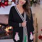 PREORDER- Bow Christmas Treat Long Cardigan