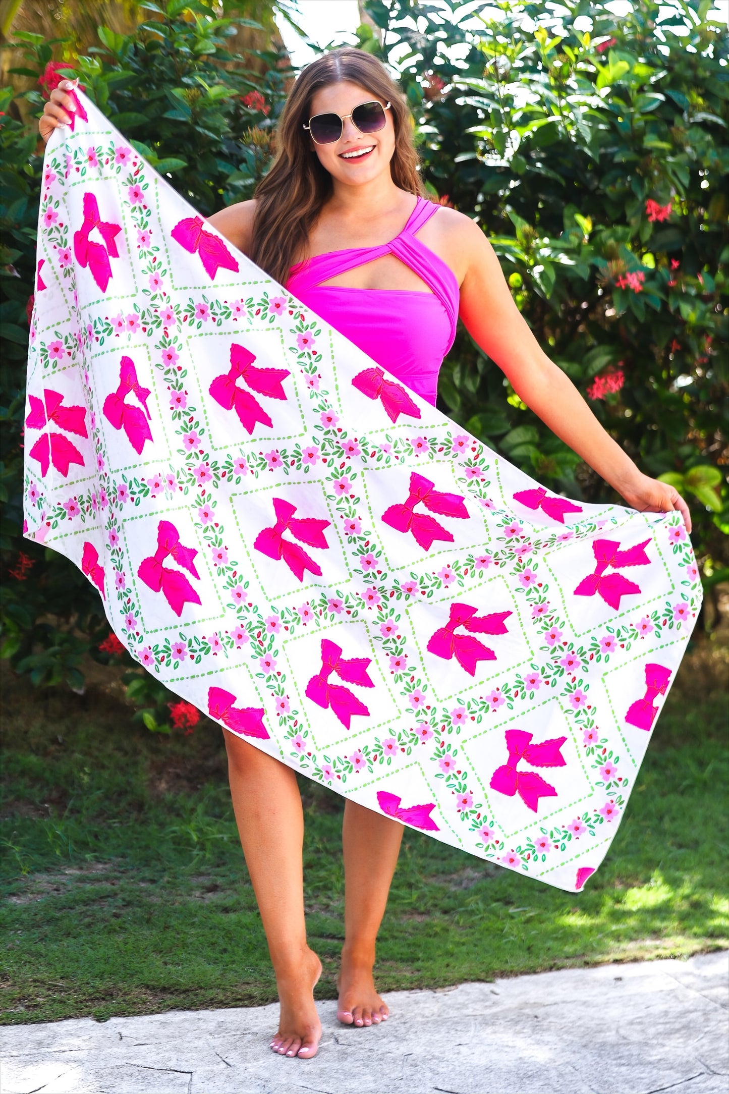 PREORDER- Pretty Lattice Bow Towel
