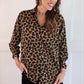 PREORDER- Nina Button Up Tunic- Leopard
