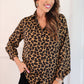 PREORDER- Nina Button Up Tunic- Leopard