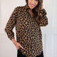 PREORDER- Nina Button Up Tunic- Leopard