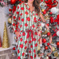 PREORDER- Plaid Poinsettia Ruffle Pajama Set