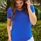 PREORDER- Jess Lea Basic Tee- Royal Blue