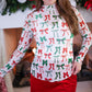 PREORDER- Keigan Mesh Top- Midnight Bow Christmas Edition