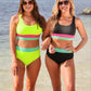 PREORDER- Shades of Summer Two Piece Swimsuit- Neon Lime