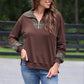 PREORDER- Juniper Plaid Pullover- Chocolate