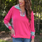 PREORDER- Juniper Plaid Pullover- Pink