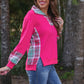 PREORDER- Juniper Plaid Pullover- Pink