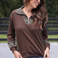 PREORDER- Juniper Plaid Pullover- Chocolate