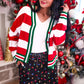 PREORDER- Festive Stripes Knit Cardigan