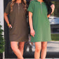 PREORDER- Ezra Textured Zipper Dress- Chocolate