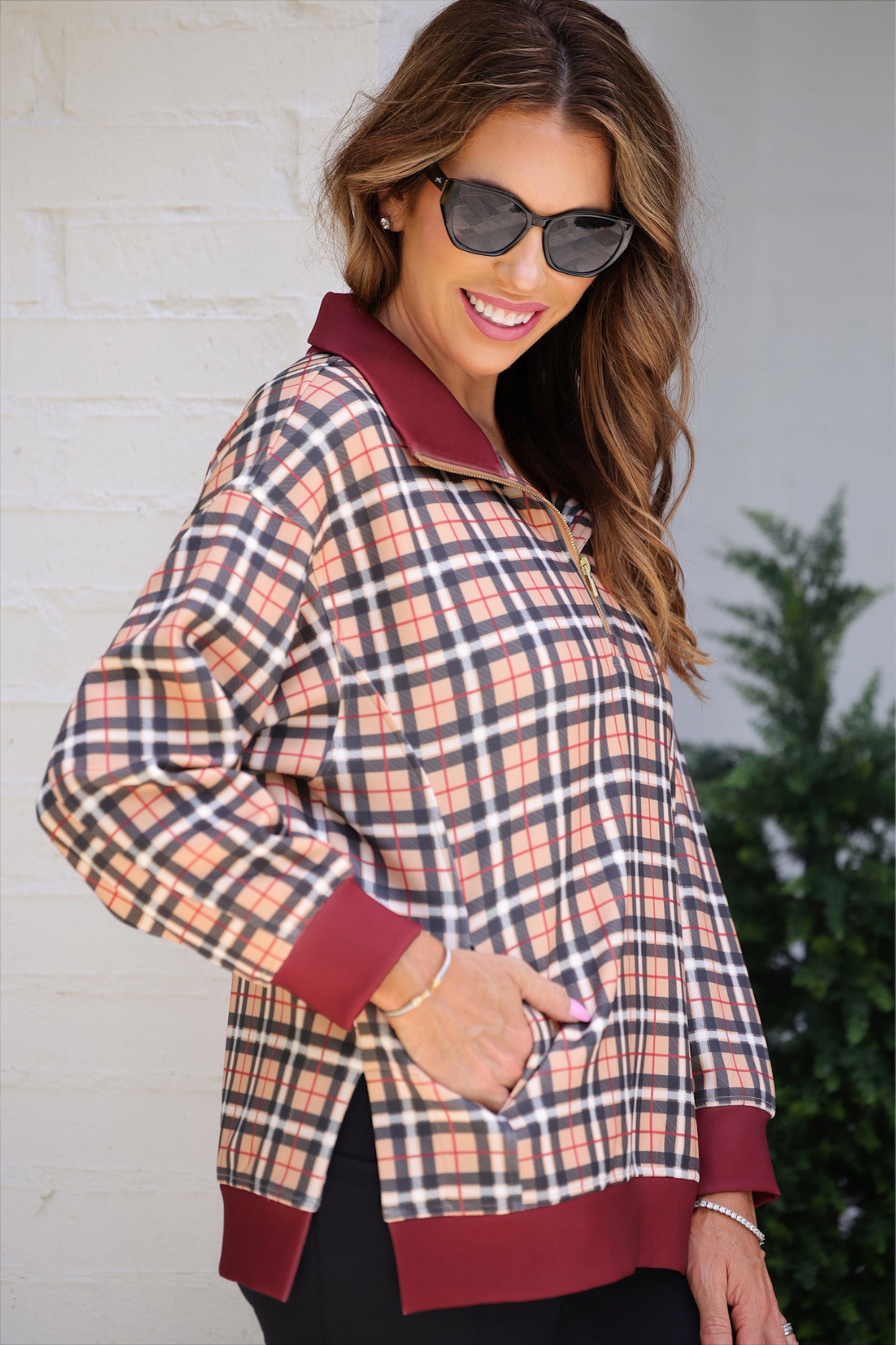 PREORDER- Everyday Pullover- Nora Plaid