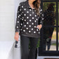 PREORDER- Everyday Pullover- After Dark Polka Dot