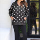 PREORDER- Everyday Pullover- After Dark Polka Dot