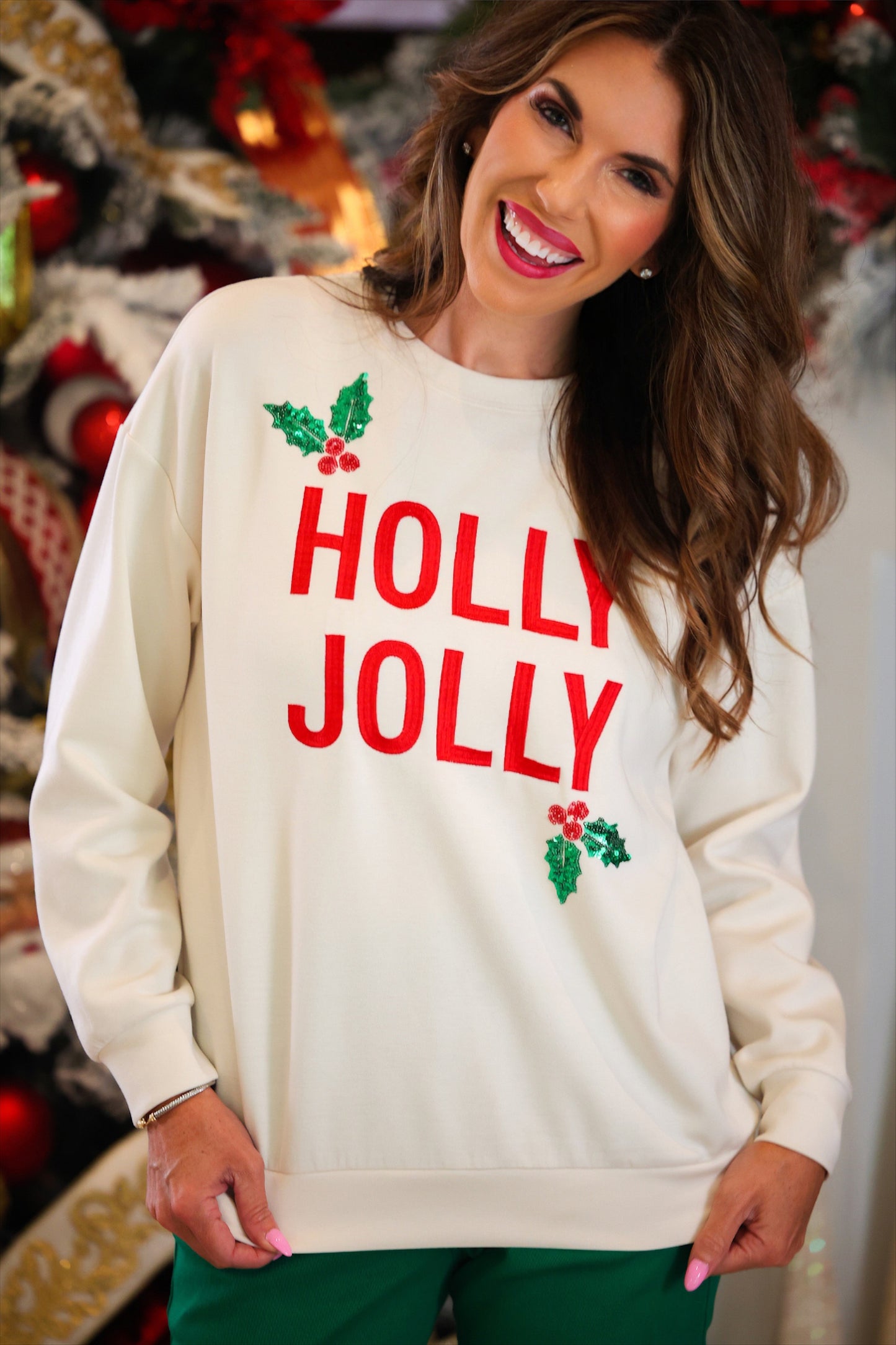 PREORDER- Holly Jolly Holiday Luxe Pullover