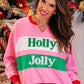 PREORDER- Holly Jolly Color Block Pullover