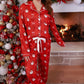 PREORDER- Santa's Signature Bow Ruffle Pajama Set