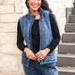 PREORDER- Refined Denim Puffer Vest