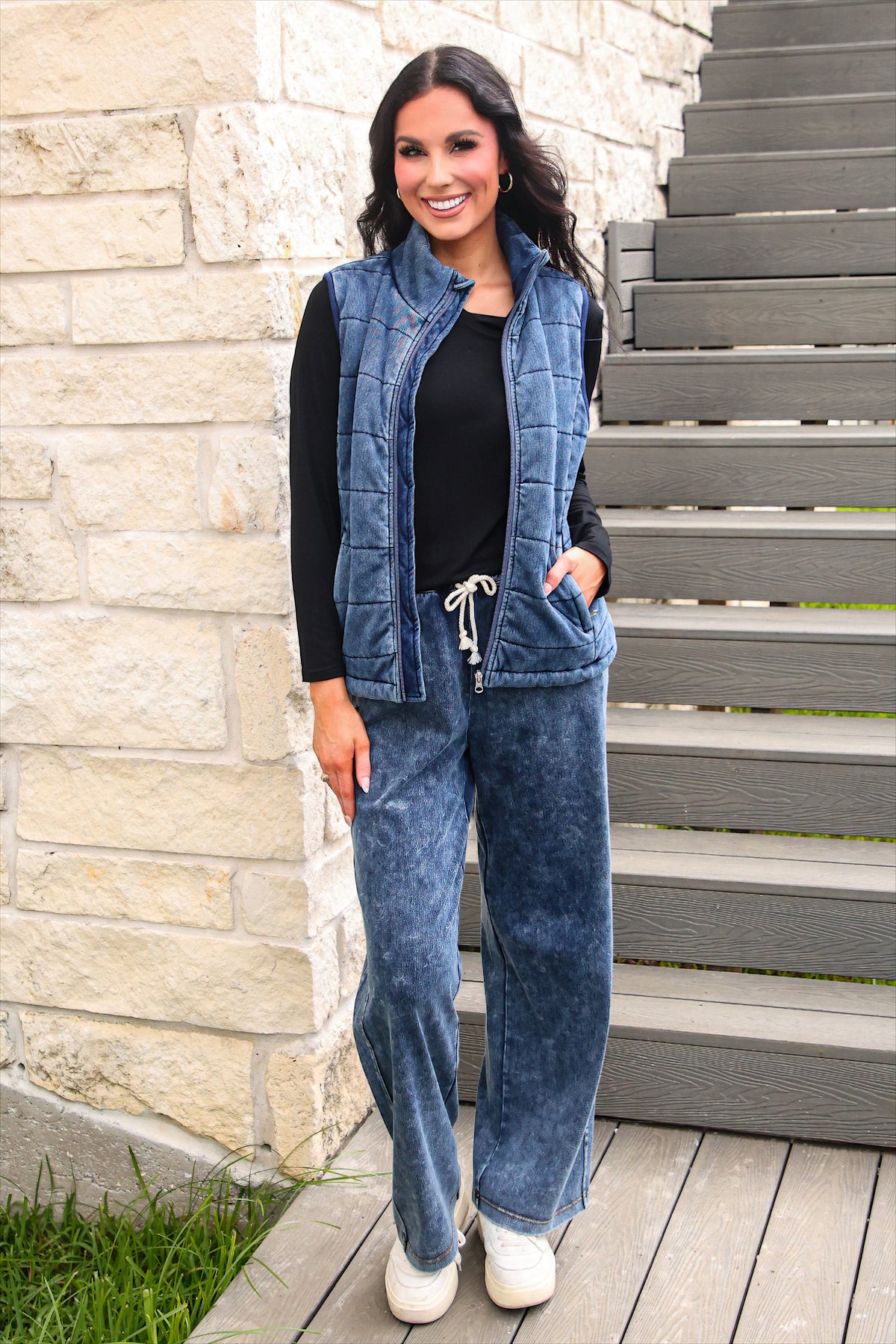 PREORDER- Refined Denim Puffer Vest