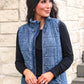 PREORDER- Refined Denim Puffer Vest
