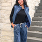PREORDER- Refined Denim Wide Leg Pants- Light Wash